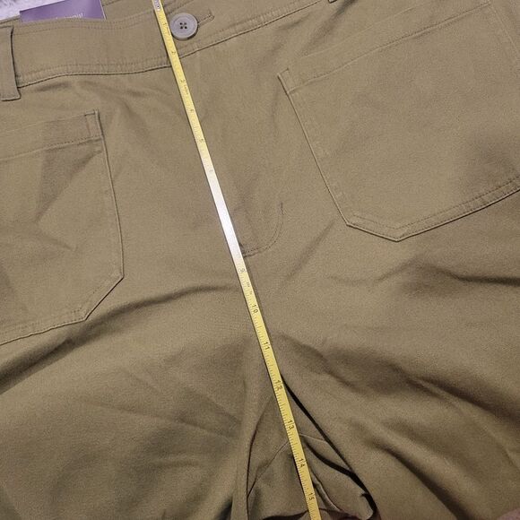 Ava & Viv High Rise Wide-leg crop pants, green size 17, NWT - Picture 10 of 11